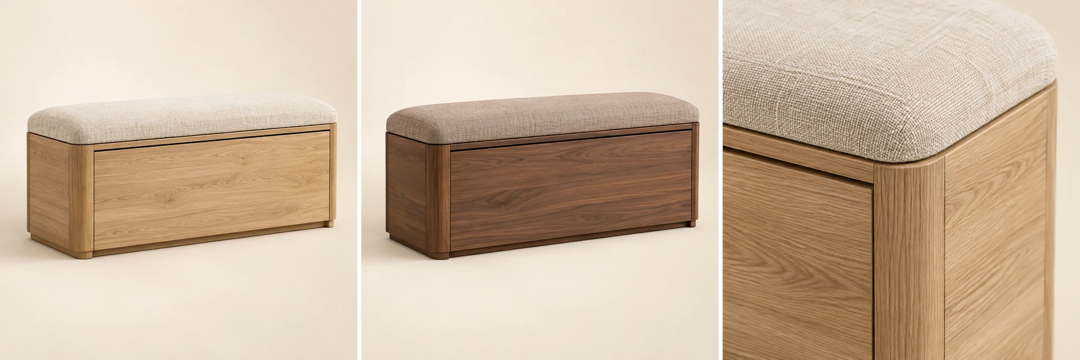 Port Storage Bench — Oak & Oat